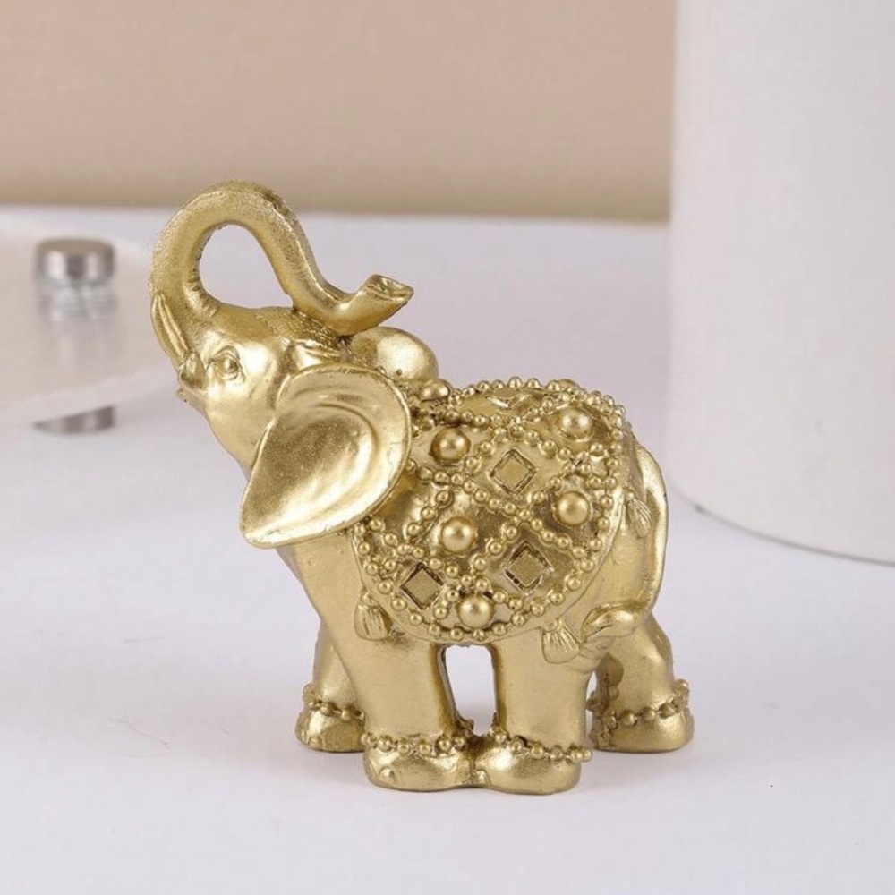 Elephant Mini Statue Home Decor Symbol of Luck and Prosperity - Picture 1 of 2
